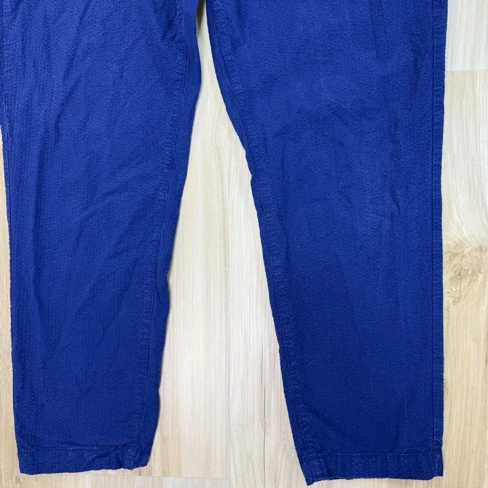 Banana Republic Seersucker Pants Athletic Fit 34x32 Blue Drawstring